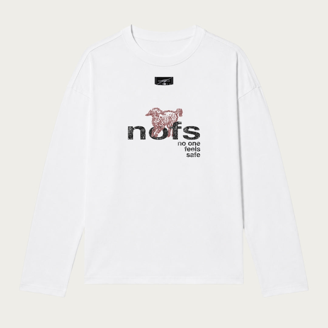 T-SHIRT MANCHES LONGUES LAMB BLANC