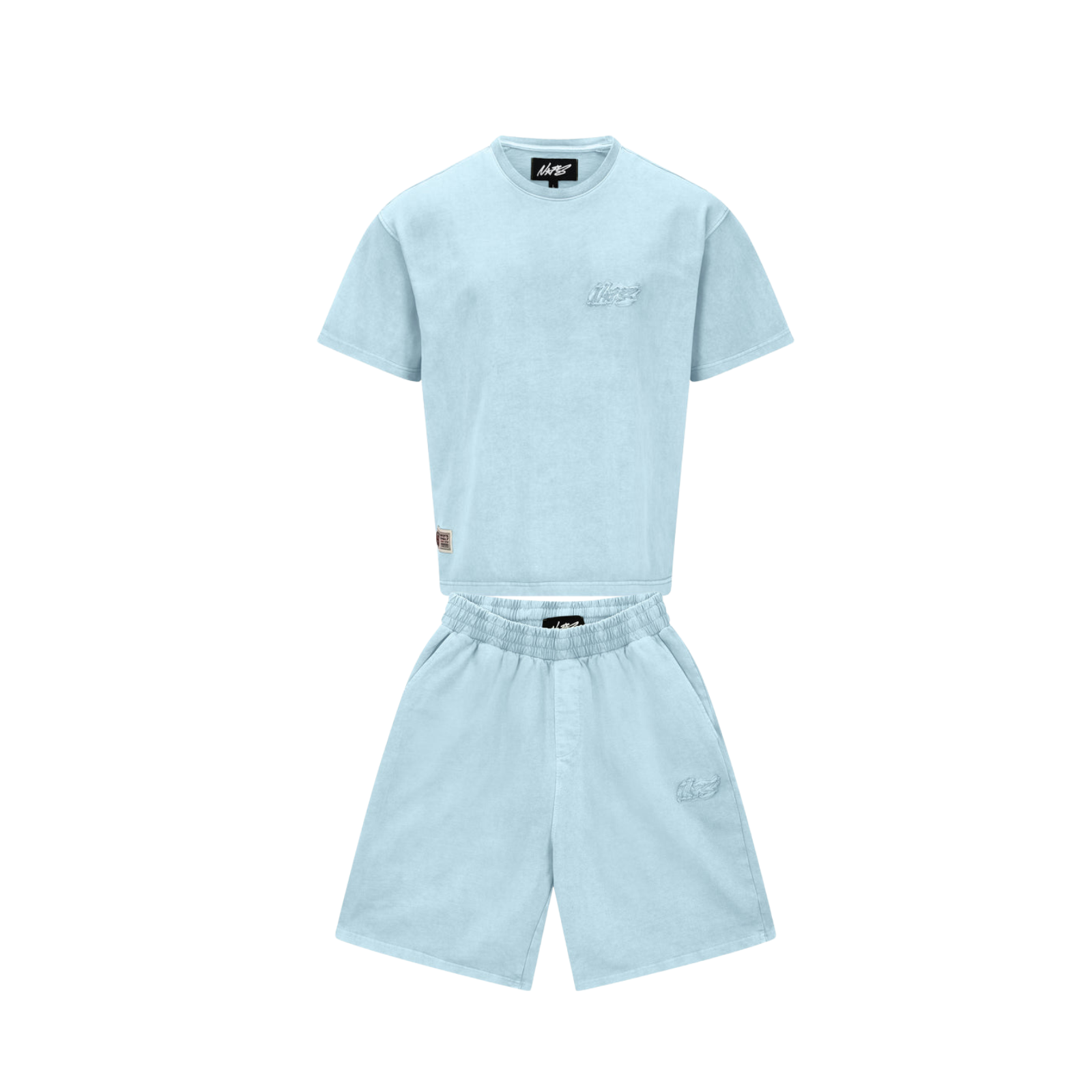 ENSEMBLE BASICS BLEU PASTEL ÉTÉ