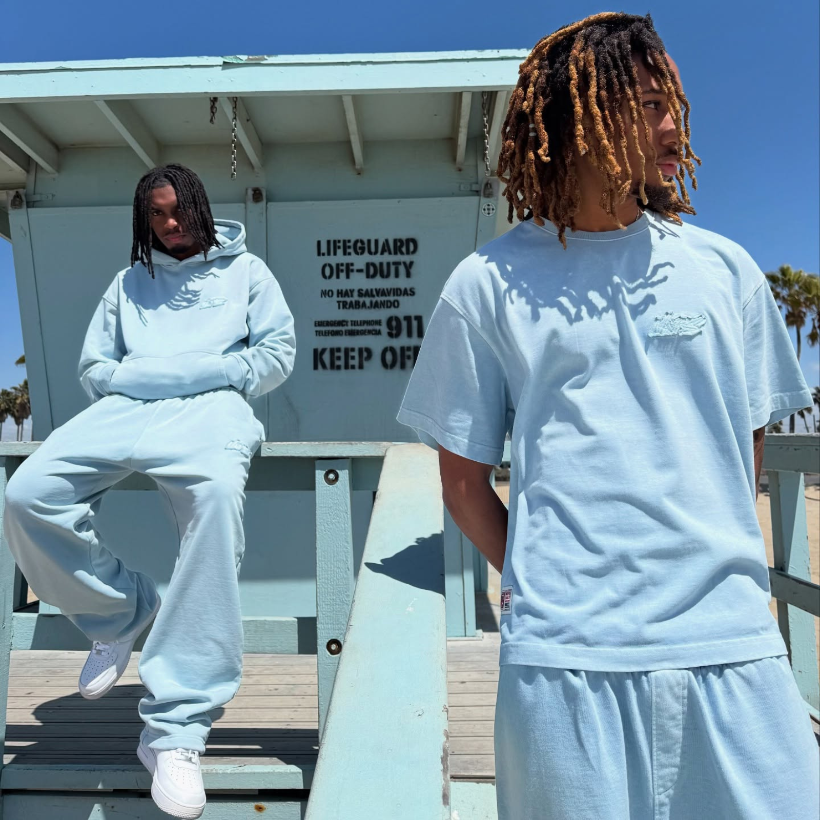 ENSEMBLE BASICS BLEU PASTEL ÉTÉ