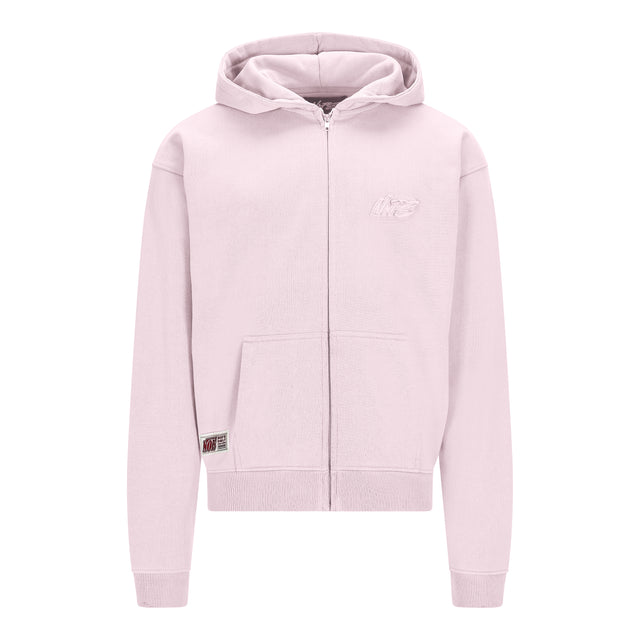 SWEAT À ZIP BASIC ROSE