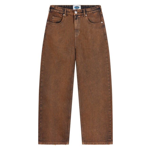BROWN WASHED DENIM