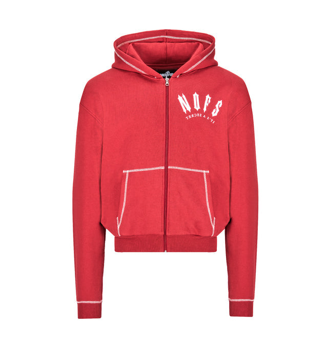 SWEAT ROUGE EXCLUSIF ZIP NOFS