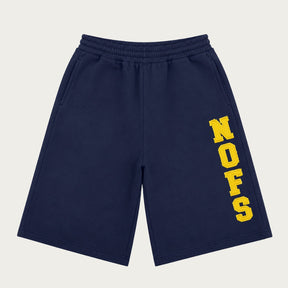 SHORT 3/4 BLEU MARINE/JAUNE
