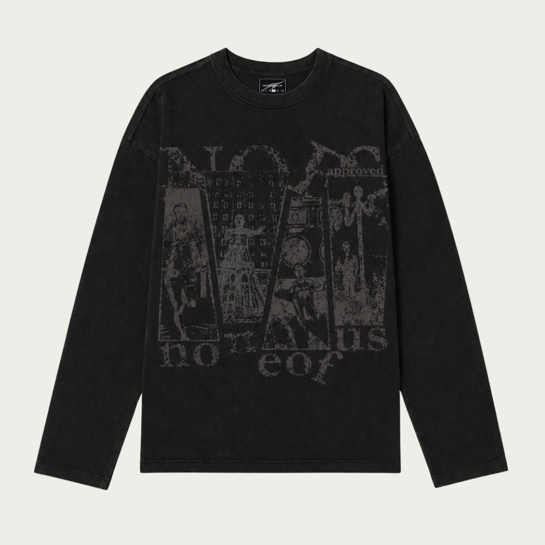 T-SHIRT MANCHES LONGUES SPLIT NOIR