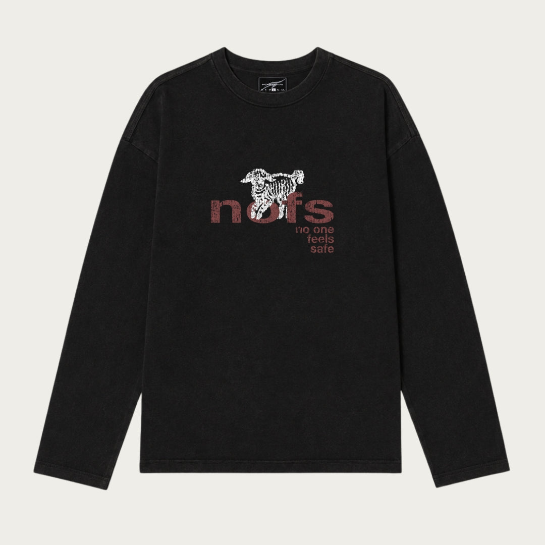 T-SHIRT MANCHES LONGUES LAMB NOIR