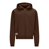 SWEAT À ZIP MARRON