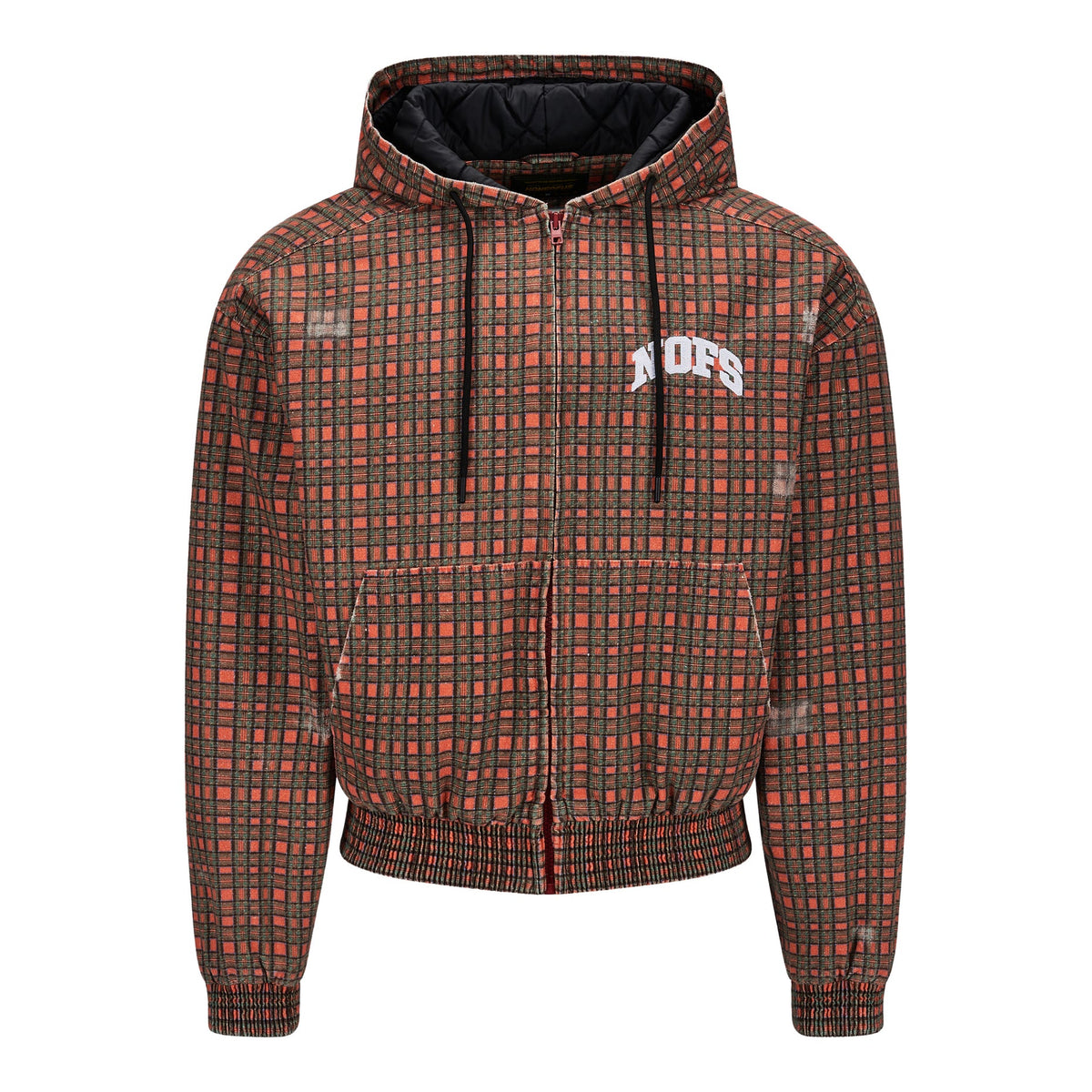 VESTE EN FLANELLE ÉCOSSAISE MATELASSÉE