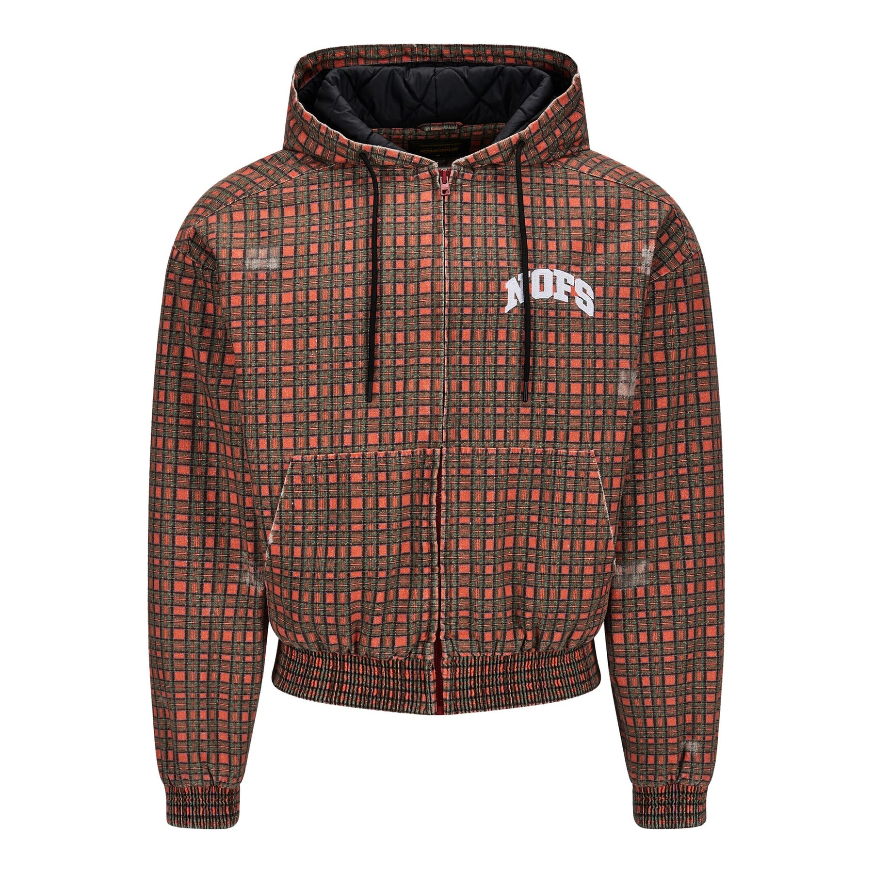 VESTE EN FLANELLE ÉCOSSAISE MATELASSÉE