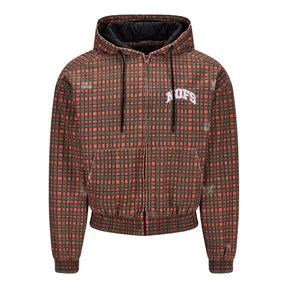 VESTE EN FLANELLE ÉCOSSAISE MATELASSÉE