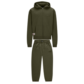 ENSEMBLE ZIPPÉ OLIVE FONCÉE